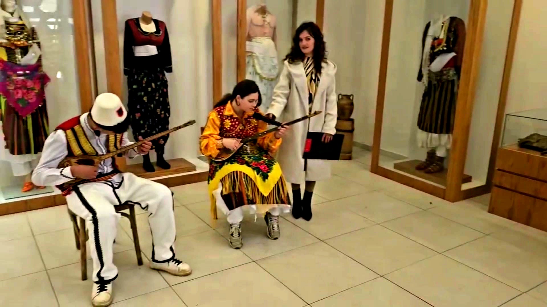 Traditional Albanian music and costumes